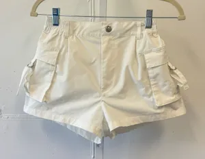 Love Tree Cargo Shorts High Rise Elastic Waist Utility Shorts Size Small White thumbnail 1