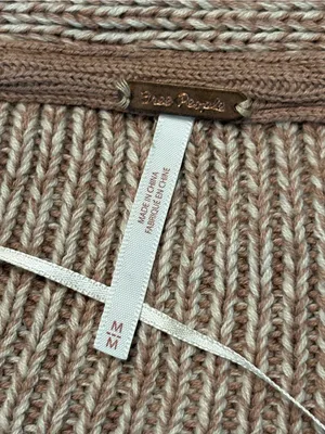 Free People When it rains V-Neck Sweater - Beige size Medium thumbnail 6