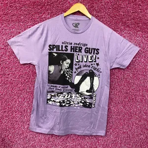 Olivia Rodrigo Spills Her Guts Live Purple T-Shirt L thumbnail 3