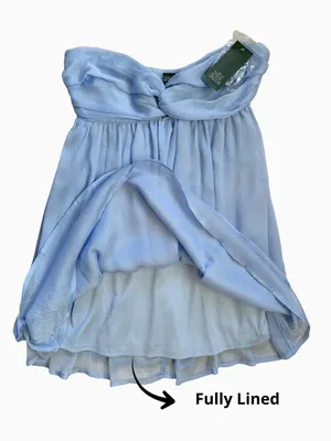 Wild Fable Light Blue Strapless Babydoll Mini Dress With Straps Medium NWT thumbnail 11