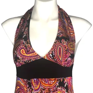 Paisley Halter Maxi Dress - Size Small thumbnail 2