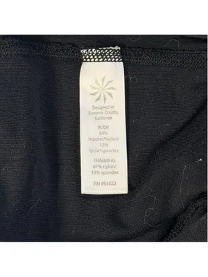 Athleta Women’s Mesh Inset Crop Leggings Black Supplex Tight Size M thumbnail 5
