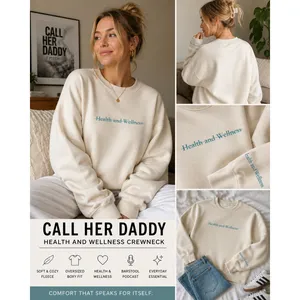 Call‎ Her Daddy Barstool Crewneck Sweatshirt Large Cream Health Wellness thumbnail 2