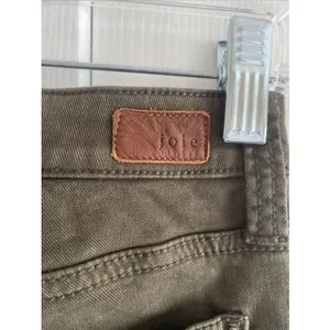 Joie Studded Cargo Skinny Pants Womens Size 23 Olive Green Edgy Moto Utility thumbnail 7