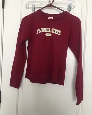 Florida State Nike Women's Juniors Size S 4-6 Seminoles Long Sleeve T Shirt thumbnail 1
