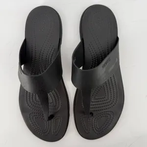 Crocs Tulum Flip Flop Sandal Black Women 9 Slip On Casual Comfy Beach Vacay thumbnail 3