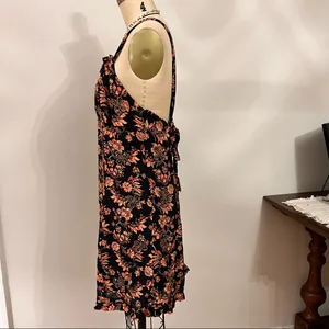 Free People Made Ya Look Sparkle Black Printed Mini Dress Size: Large thumbnail 6