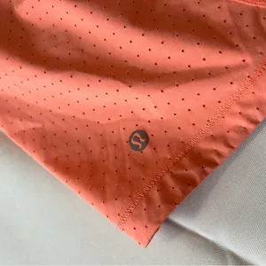 Lululemon Final Lap Short 2.5" Pop Orange Lined Eyelet Athletic Shorts Size 10 thumbnail 5