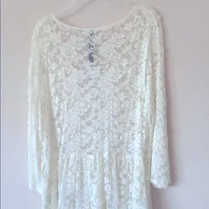NEW Beautiful LACE NET TOPS XL White from Jessica Simpson, Delicately Beautiful thumbnail 5