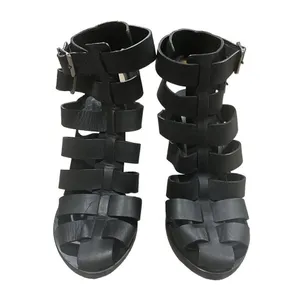 Vince Sandals Caged Strappy Nicolette Womens 5.5M Black Leather Block High Heel thumbnail 3