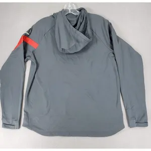 Nike‎ Hoodie Womens Sz M Cornell Dry Academy Pullover Sweatshirt Gray Red Bear thumbnail 6