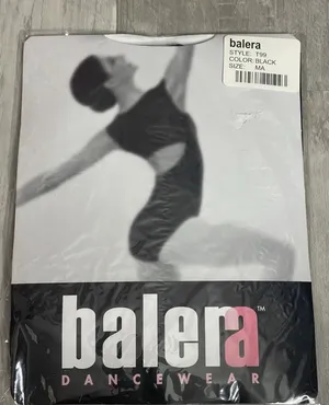 Pair NEW‎ Balera Black Tights Style #T99 Ballet Adult Womens Size MA thumbnail 1