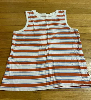 Loft Outlet orange and blue striped tank thumbnail 1