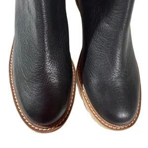 Dolce Vita Anthropologie Huey‎ Chelsea Boots Women 7.5 Black Embossed Lug Sole thumbnail 6