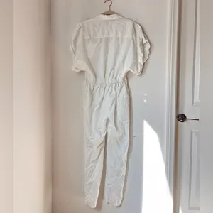 Young‎ Fabulous & Broke White Tencel Short Sleeve Utility Jumpsuit Women's XS thumbnail 2