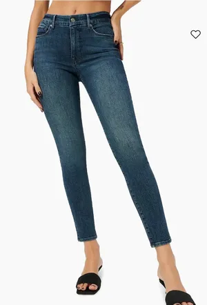 Good American Dark Blue High-Rise Good Legs Crop Skinny Jeans 4/27 Y2K thumbnail 1