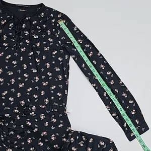 Scotch & Soda Maison Scotch‎ Women's Floral Maxi Dress Black Long Sleeve Size 1 / Small thumbnail 8