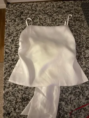 ZARA Satin Effect Top With Bow thumbnail 2