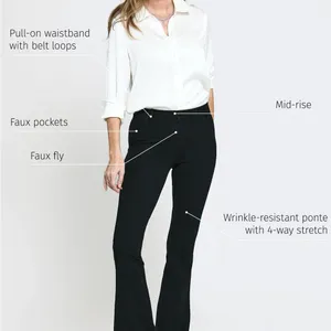 Betabrand Black‎ DPYP Straight Dress Yoga Pants thumbnail 3