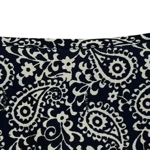 LOFT Romper Size 0 Blue White Paisley Print Long Sleeve‎ Roll Tab One Piece EUC thumbnail 12
