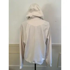 Nike Women’s Cream Fleece Pullover Hoodie Sweatshirt Embroidered Mini Swoosh thumbnail 2