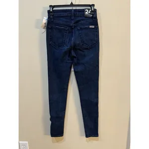 Joe's Jeans High Rise Skinny Ankle Jean Vela Size 24 Slightly‎ Distressed Dark thumbnail 2