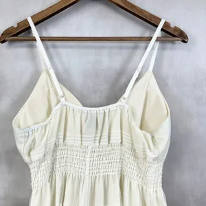 Stevie Lindsay Womens‎ Dress Large Cream Sheer Mesh Tiered Bridalcore Coquette thumbnail 4