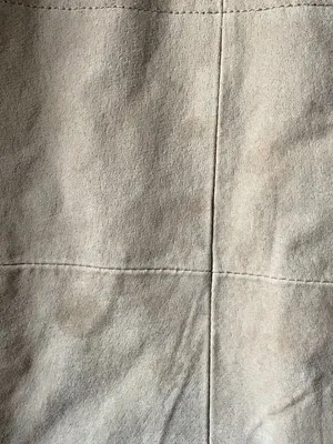 Wet Seal y2k penny lane tan suede fur-trimmed women's retro coat large [READ] thumbnail 3