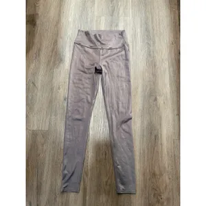 Alo Yoga High-Waist Airbrush Leggings Metallic Mauve Taupe‎ Women's Size L thumbnail 3