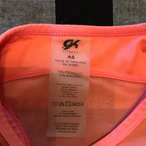 Gk as adult small Neon Coral Racerback Sports Bra thumbnail 2