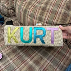 Kurt Geiger Beige Tote with Colorful Scarf thumbnail 5