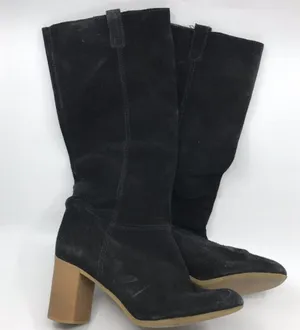 Zara Black Knee High Boots/Booties Size: US 8 thumbnail 3
