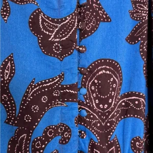 Anthropologie ATSU Blue Floral Paisley Flounced Midi Dress Size XS thumbnail 5
