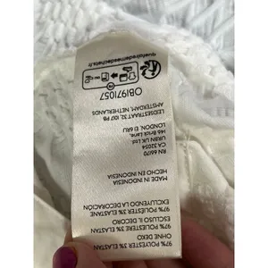 Maeve Halter Collared Ruched Tank Top Women’s XS Ivory Textured Button Front thumbnail 7