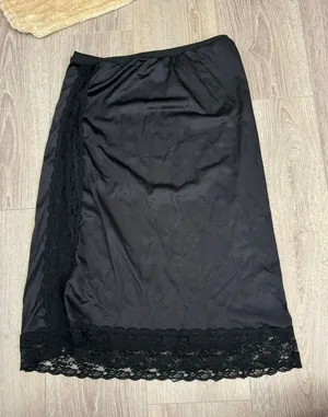 Vintage Black Slip Skirt thumbnail 1