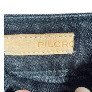 Anthropologie Pilcro Vintage Straight Distressed‎ Jeans Black Size 27 thumbnail 3