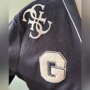 GUESS Blue Varsity Letter Cardigan Sweater thumbnail 4