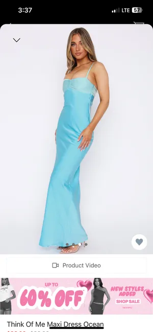 Think of me maxi dress ocean thumbnail 2