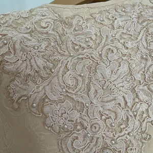 Rina Di Montella silk vtg sz 6 pastel‎ cream prom dress padded shoulder jacket thumbnail 10