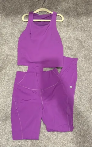 Purple lululemon workout set thumbnail 1