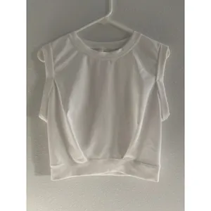 Halara Tank Womens Medium White Cropped Ribbed Yoga Crewneck Active Sporty Gym‎ thumbnail 3