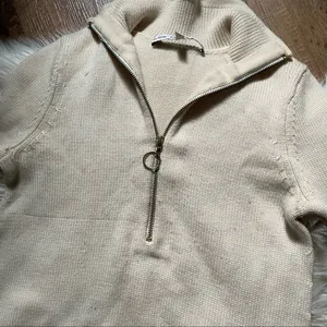 & Other Stories Cream Half Zip Sweater thumbnail 3