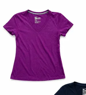 Nike Dri-FIT XS V-Neck Athletic Tee 2 Shirt Bundle Purple Navy Workout Gym thumbnail 1