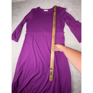 bryn walker dress purple tie waist midi‎ bubble small overiszed Bamboo Cotton thumbnail 7
