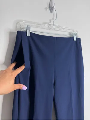 Ann Taylor The Side Zip Ankle Pant Bi-Stretch Navy Size 8‎ Careerwear Office thumbnail 6