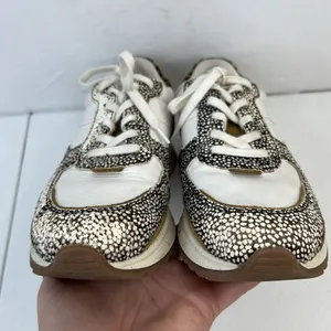 Madewell MWL Size 7.5 Kickoff‎ Trainer Sneaker Leather Calf Hair Lace Up Shoes thumbnail 9