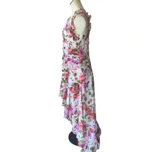 NWT Abercrombie & Fitch Floral Ruffle Strap High-Low Maxi Dress Wedding Guest thumbnail 9