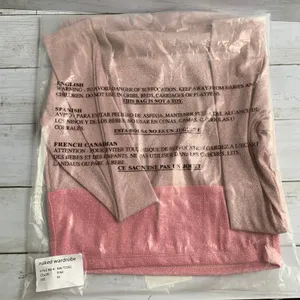 NWT Naked Wardrobe On the Glow‎ Long Sleeve Turtleneck Crop Top in Pink thumbnail 4