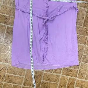 Elan Purple Ruffle Button Down Waist Tie Dress thumbnail 10