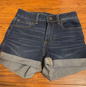 High Rise Midi Jean Shorts thumbnail 1